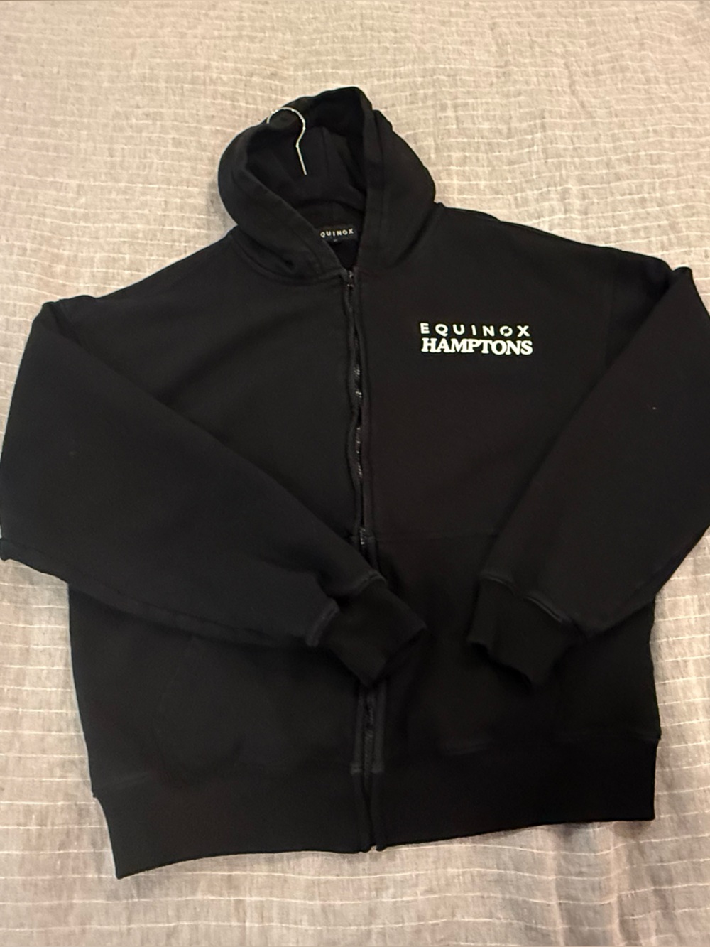 Equinox Hamptons Black Zip-Up Hoodie Jacket